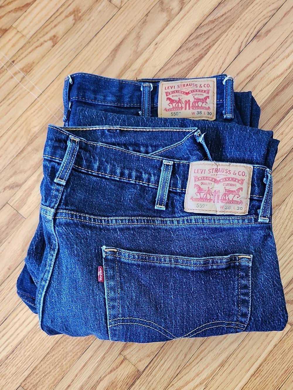 Levi's Men’s Blue Straight Jeans - 550/590 Pair